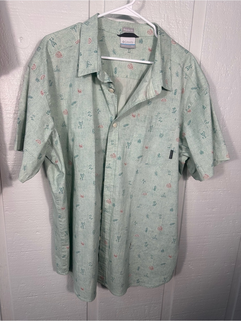 Columbia Men’s Green Shirt Size XXL EUC
